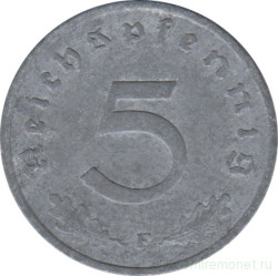Монета. Германия. Третий Рейх. 5 рейхспфеннигов 1941 год. Монетный двор - Штутгарт (F).