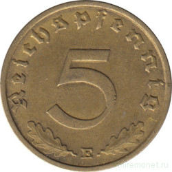 Монета. Германия. Третий Рейх. 5 рейхспфеннигов 1937 год. Монетный двор - Мюльденхюттен (Е).