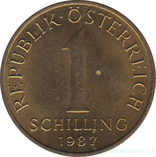 Монета. Австрия. 1 шиллинг 1987 год.
