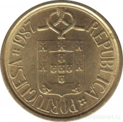 Монета. Португалия. 1 эскудо 1987 год.