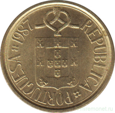 Монета. Португалия. 1 эскудо 1987 год.