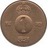 Монета. Швеция. 1 эре 1956 год . ав.
