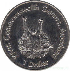 Монета. Новая Зеландия. 1 доллар 1989 год. XIV Игры Содружества 1990. Бегун.