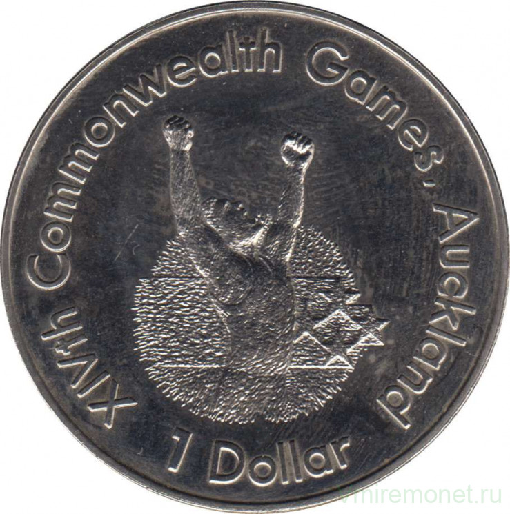 Монета. Новая Зеландия. 1 доллар 1989 год. XIV Игры Содружества 1990. Бегун.