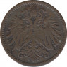 Монета. Австро-Венгерская империя. 1 геллер 1896 год. рев.