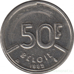Монета. Бельгия. 50 франков 1989 год. BELGIE.