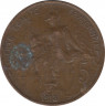 Монета. Франция. 5 сантимов 1913 год. ав.