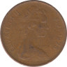 Монета. Фиджи. 1 цент 1975 год. ав.