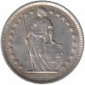 Монета. Швейцария. 1/2 франка 1962 год.