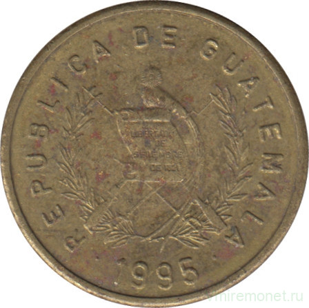 Монета. Гватемала. 1 сентаво 1995 год.