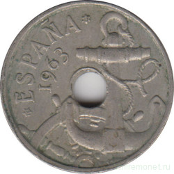 Монета. Испания. 50 сентимо 1963 (1963) год.