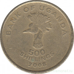 Монета. Уганда. 500 шиллингов 2008 год.