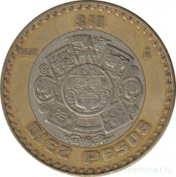 Монета. Мексика. 10 песо 1998 год.