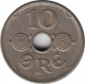  Монета. Дания. 10 эре 1924 год. рев.