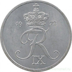 Монета. Дания. 2 эре 1972 год.