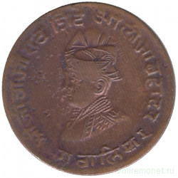 Монета. Индия Британская. Гвалиор. 1/4 анны 1929 год.