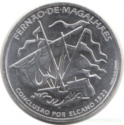 Монета. Португалия. 7,5 евро 2022 год. 500 лет кругосветному плаванию Магеллана.