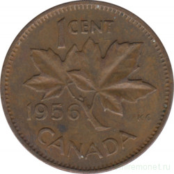 Монета. Канада. 1 цент 1956 год.