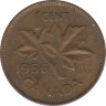 Монета. Канада. 1 цент 1956 год. ав.