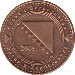 Монета. Босния и Герцеговина. 10 фенингов 2008 год.