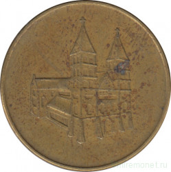 Жетон транспортный. Швеция. Лунд. Жетон для проезда в автобусе 1966 - 1999 года.