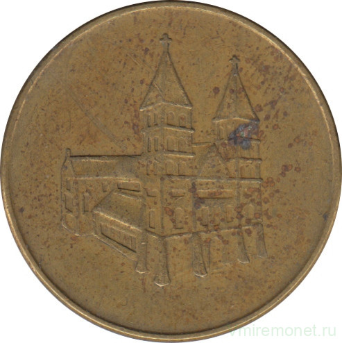 Жетон транспортный. Швеция. Лунд. Жетон для проезда в автобусе 1966 - 1999 года.