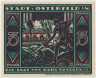 Бона. Нотгельд. Германия. Город Остерфельд. 75 пфеннигов 1921 год. Вариант 1033.2.3.2. рев.