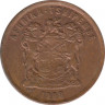 Монета. Южно-Африканская республика. 2 цента 1998 год. ав.
