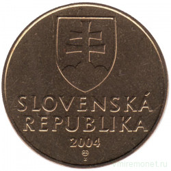 Монета. Словакия. 10 крон 2004 год.
