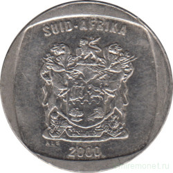 Монета. Южно-Африканская республика (ЮАР). 1 ранд 2000 год. Старый тип.