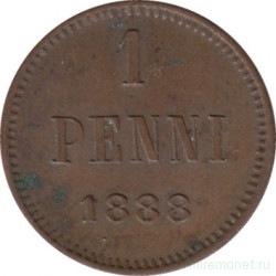 Монета. Русская Финляндия. 1 пенни 1888 год.