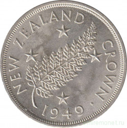 Монета. Новая Зеландия. 1 крона 1949 год.