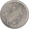 Монета. Новая Зеландия. 1 крона 1949 год. ав.