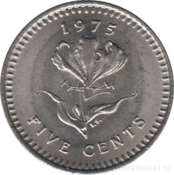 Монета. Родезия. 5 центов 1975 год.