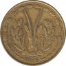 Монета. Западноафриканский экономический и валютный союз (ВСЕАО). 25 франков 1976 год. ав.
