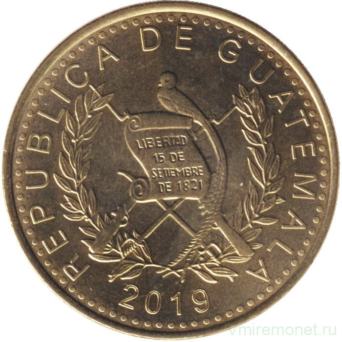 Монета. Гватемала. 1 кетцаль 2019 год.