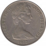 Монета. Острова Кука. 50 центов 1972 год. ав.