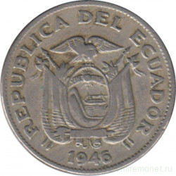 Монета. Эквадор. 20 сентаво 1946 год.