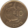 Монета. Сейшельские острова. 10 центов 2012 год. рев.