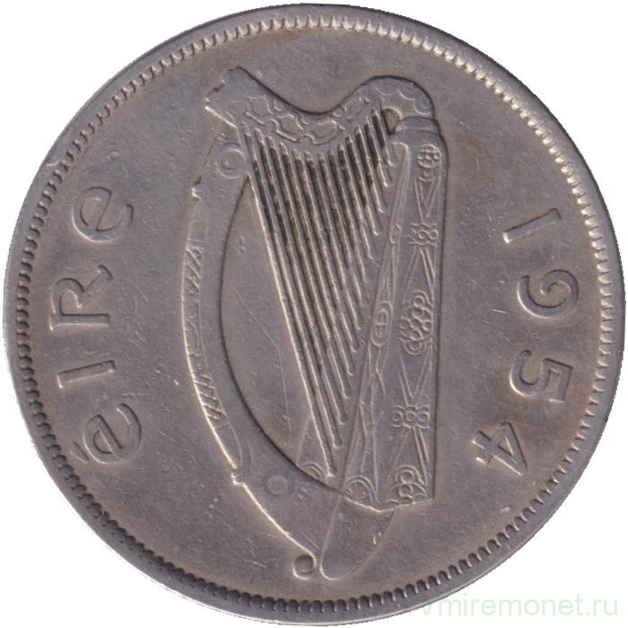 Монета. Ирландия. 1/2 кроны 1954 год.