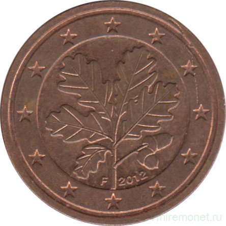 Монета. Германия. 2 цента 2012 год. (F).