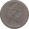 Монета. Фиджи. 20 центов 1974 год. ав.