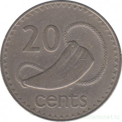 Монета. Фиджи. 20 центов 1974 год.