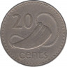 Монета. Фиджи. 20 центов 1974 год. рев.
