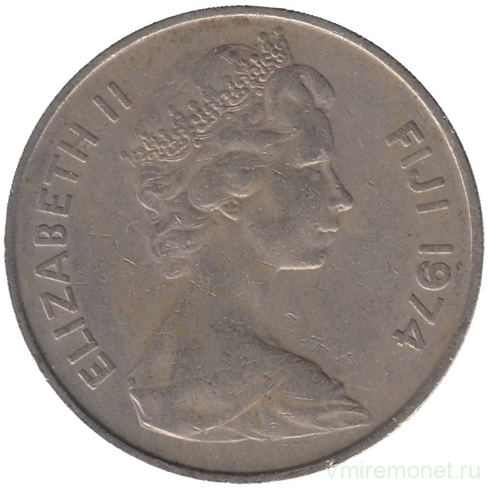 Монета. Фиджи. 20 центов 1974 год.