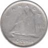 Монета. Канада. 10 центов 1950 год. ав.