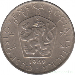 Монета. Чехословакия. 5 крон 1969 год.