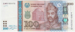 Банкнота. Таджикистан. 100 сомони 2025 год. Тип W28.