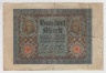 Банкнота. Германия. Веймарская республика. 100 марок 1920 год. Серийный номер - буква и семь цифр. ав.