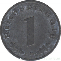 Монета. Германия. Третий Рейх. 1 рейхспфенниг 1943 год. Монетный двор - Штутгарт (F).